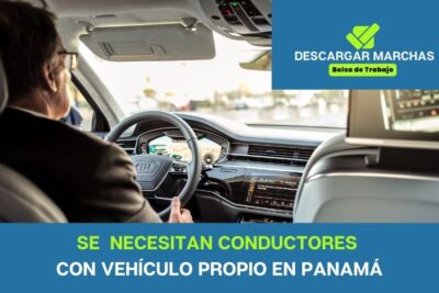 Se necesitan conductores con vehículo propio en Panamá